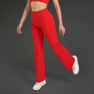 Flarely Leggings - Berry Red