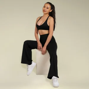 Flarely Curva Set: Curva Bra - Flarely Leggings Core Black