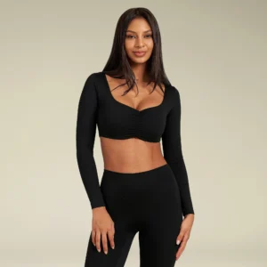 Berry Sculpt Set: Long Sleeve - Berry Leggings Core Black